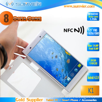Mtk6592 5.5inch Cell Phone with 1g+16g Android 4.4 Octal Core